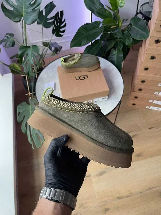 Уггі UGG Tasman Platform Burnt Olive premium угги натуральні — фото 3