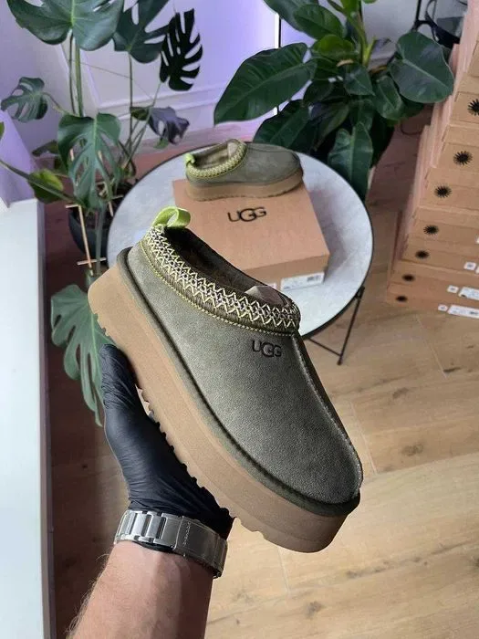Уггі UGG Tasman Platform Burnt Olive premium угги натуральні — фото 4