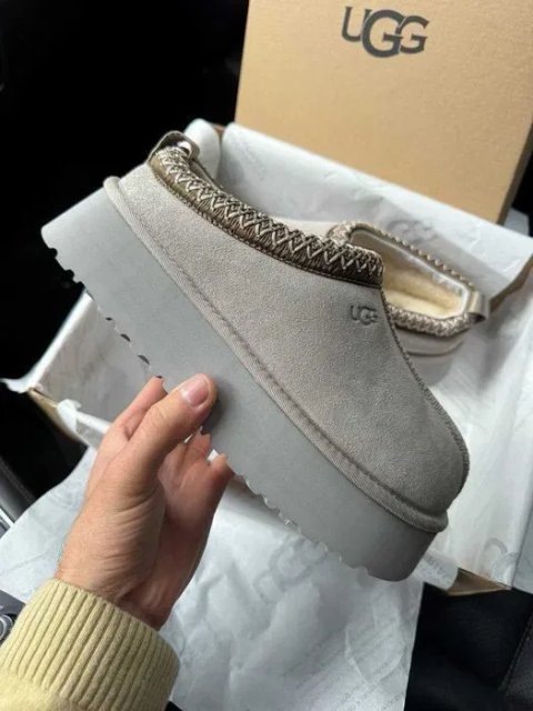 Уггі UGG Tasman Platform Grey/Blue premium угги осінні/зимові з хутром
