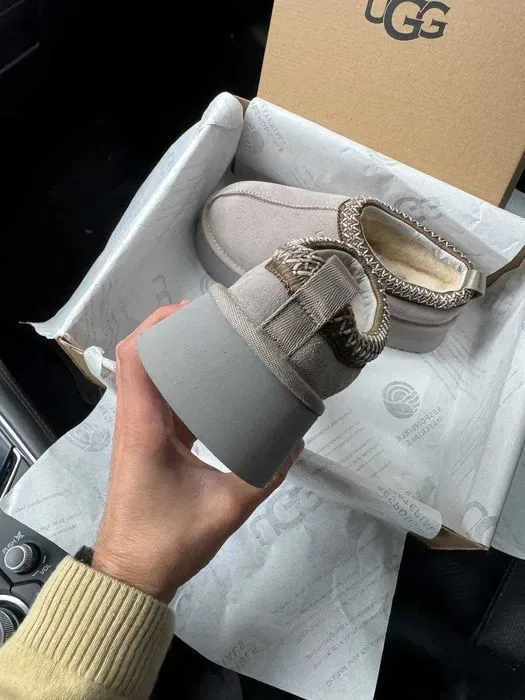 Уггі UGG Tasman Platform Grey/Blue premium угги осінні/зимові з хутром — фото 3
