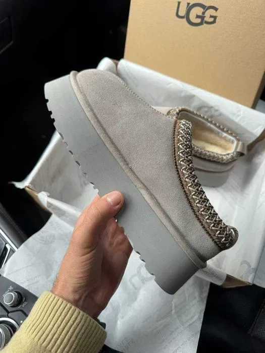 Уггі UGG Tasman Platform Grey/Blue premium угги осінні/зимові з хутром — фото 4