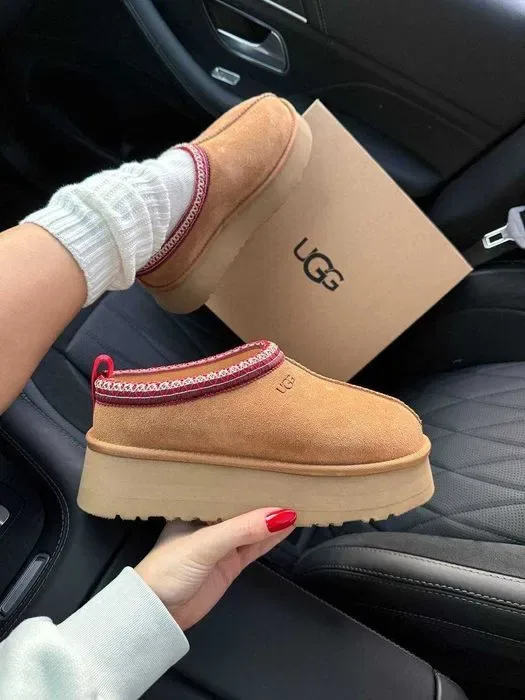 Уггі UGG Tasman Platform XL Chestnut premium осінні/зимові з хутром — фото 2