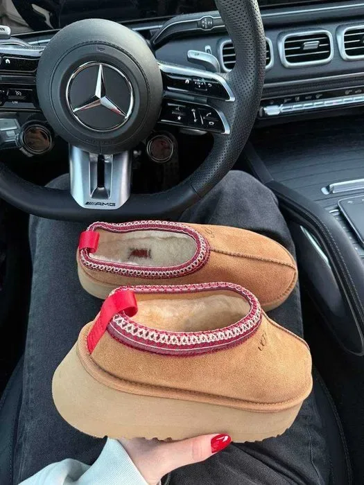 Уггі UGG Tasman Platform XL Chestnut premium осінні/зимові з хутром — фото 7