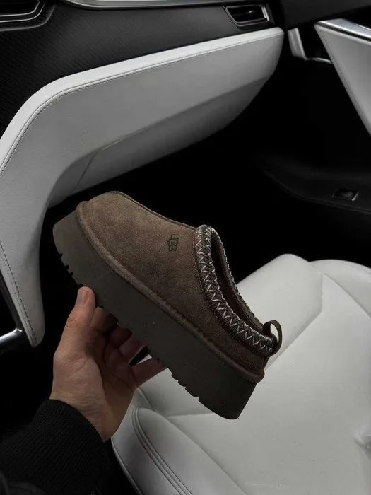 Уггі UGG Tazz Platform Hickory premium угги осінні/зимові з хутром — фото 7