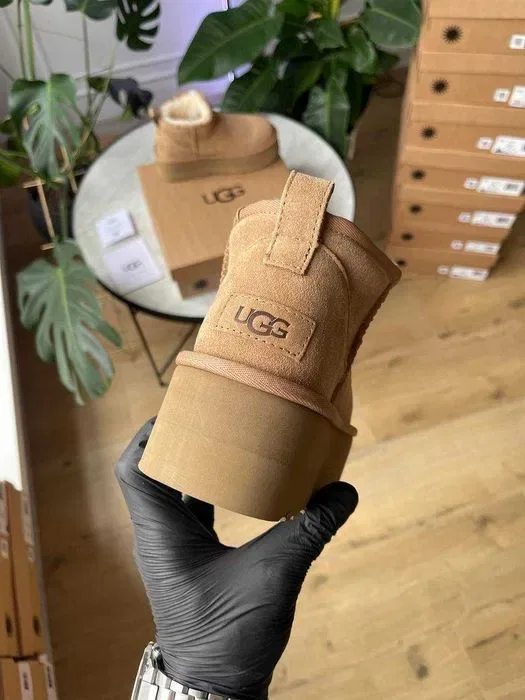 Уггі UGG Ultra Mini Platform Chestnut premium натуральна замша і овчина — фото 2