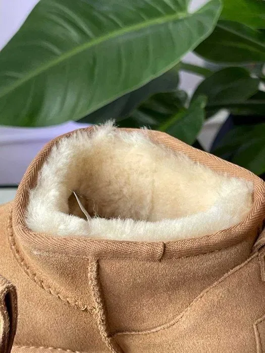 Уггі UGG Ultra Mini Platform Chestnut premium натуральна замша і овчина — фото 6