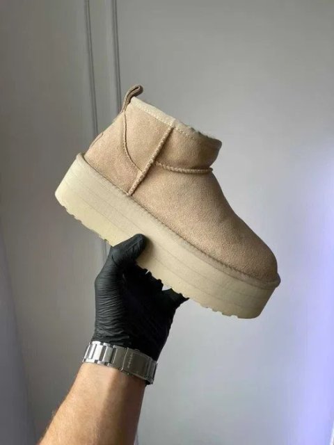 Уггі UGG Ultra Mini Platform Sand premium натуральна замша та овчина
