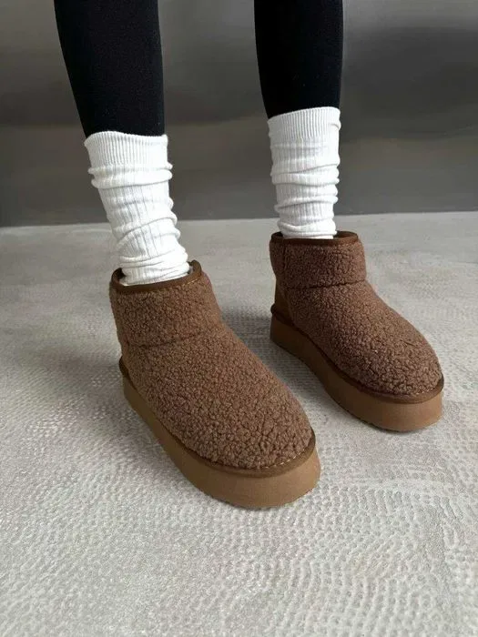 Уггі UGG Ultra Mini Platform Teddy Chestnut premium угги — фото 2