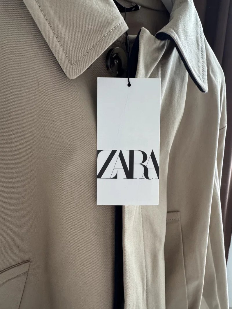Укорочений тренч куртка-піджак ZARA з поясом S можна M — фото 8