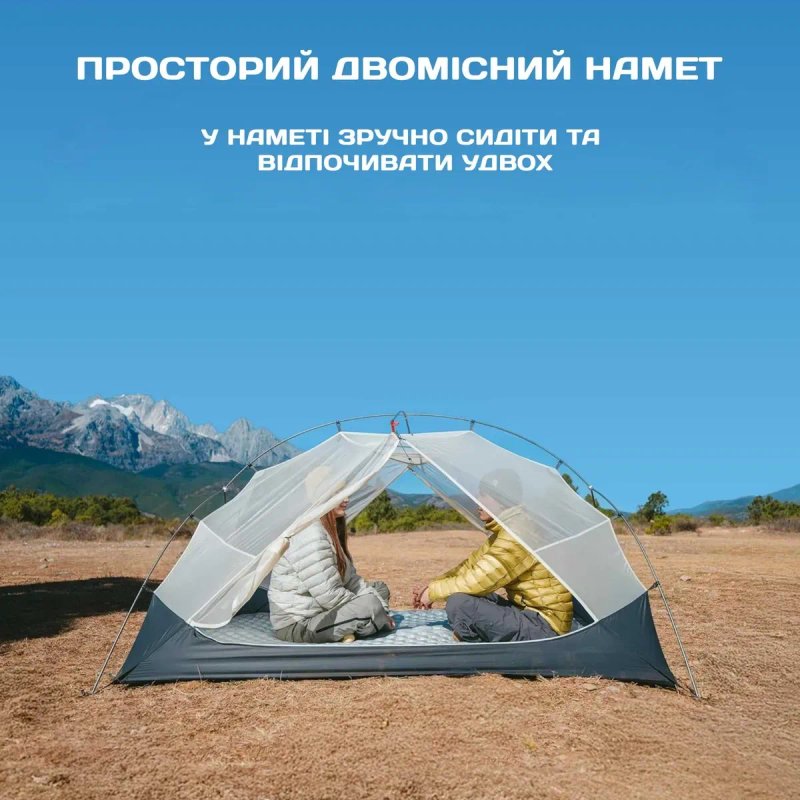 Ультралегкий двомісний намет Naturehike Mongar 2 UL 15D/ палатка — фото 5