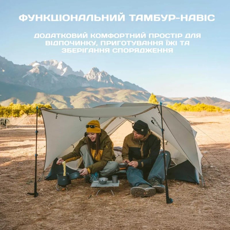 Ультралегкий двомісний намет Naturehike Mongar 2 UL 15D/ палатка — фото 7