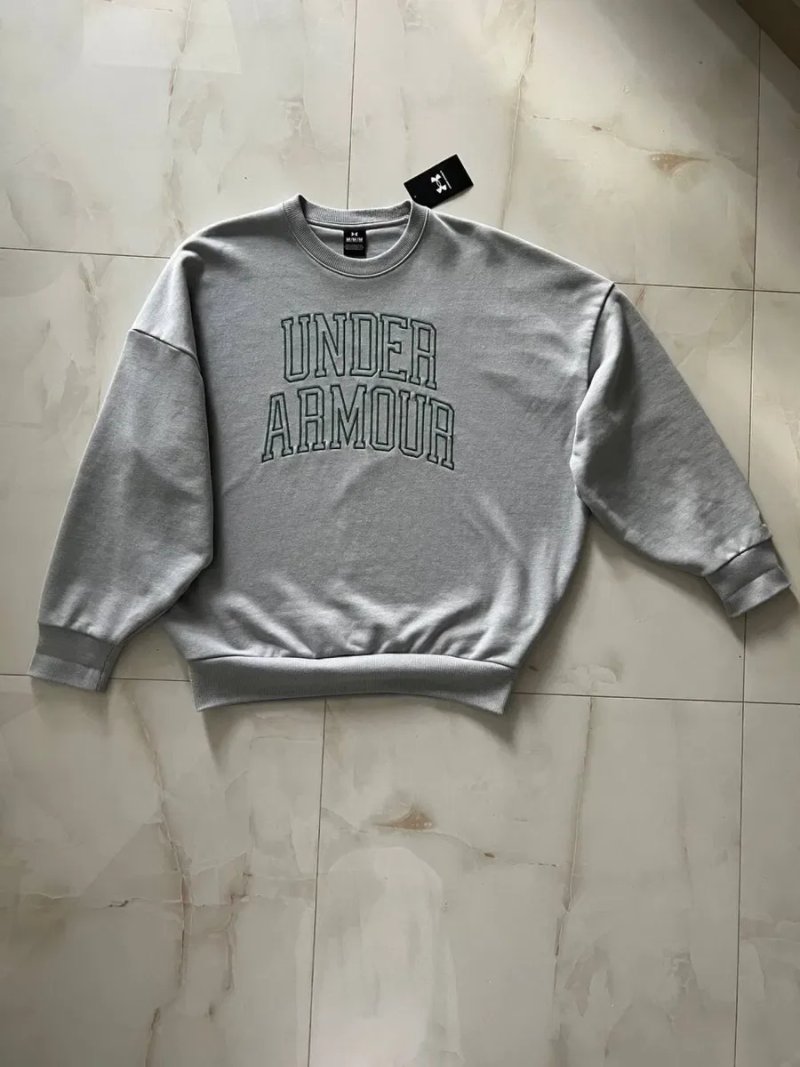 Under Armour чоловічий світло-сірий світшот ua icon hwt terry os crew — фото 2