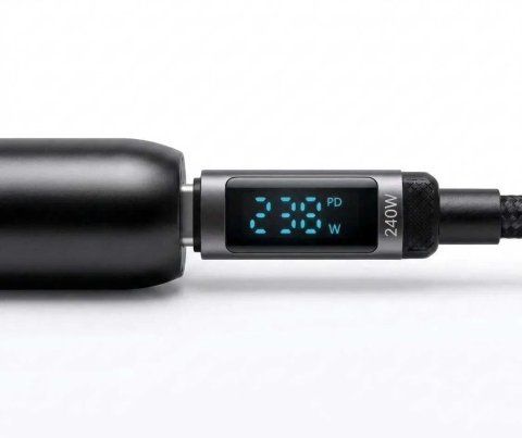 USB-C — USB-C кабель Alerion 240W з дисплеєм — швидка зарядка PD 3.1, 1 м