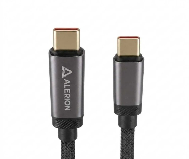 USB-C — USB-C кабель Alerion 240W з дисплеєм — швидка зарядка PD 3.1, 1 м — фото 3
