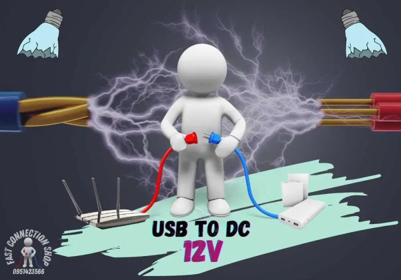 USB to DC 12V з тригером 5V→12V (5.5×2.1 мм) кабель для роутера від повербанка — фото 4