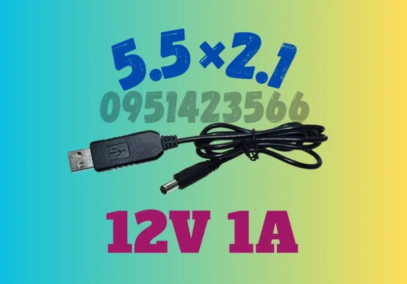 USB to DC 12V з тригером 5V→12V (5.5×2.1 мм) кабель для роутера від повербанка — фото 5