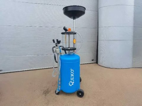 Установка для слива и вакуумной откачки масла Geko 80Л ‼️ установка для заміни мастила пневматична масловідкачка вакуумна зливна установка для сто