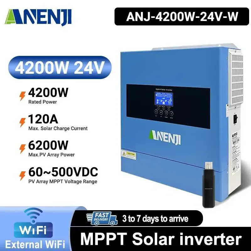 В наявності! Гібридний інвертор ANENJI 4.2kW ANJ-4200W-24V-W, ОНОВЛЕНА МОДЕЛЬ 2026, безкоштовна доставка! — фото 5