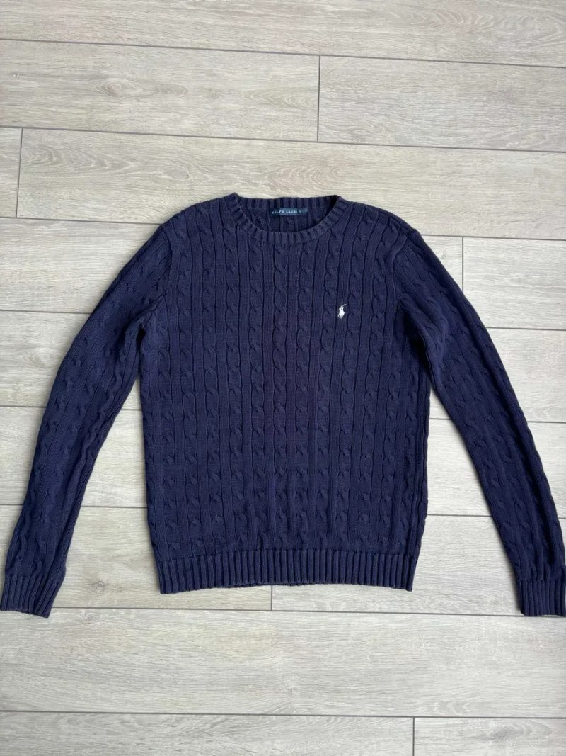 В'язаний Светр Ральф Лорен Вінтаж Ralph Lauren Vintage Size L Л Розмір Чоловічий Брендовий Свитер Кофта Косичка Світшот Кейбл-ніт Джемпер Оригінал