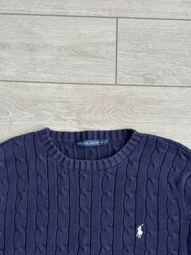 В'язаний Светр Ральф Лорен Вінтаж Ralph Lauren Vintage Size L Л Розмір Чоловічий Брендовий Свитер Кофта Косичка Світшот Кейбл-ніт Джемпер Оригінал — фото 3