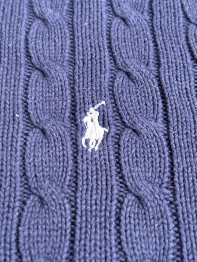 В'язаний Светр Ральф Лорен Вінтаж Ralph Lauren Vintage Size L Л Розмір Чоловічий Брендовий Свитер Кофта Косичка Світшот Кейбл-ніт Джемпер Оригінал — фото 4