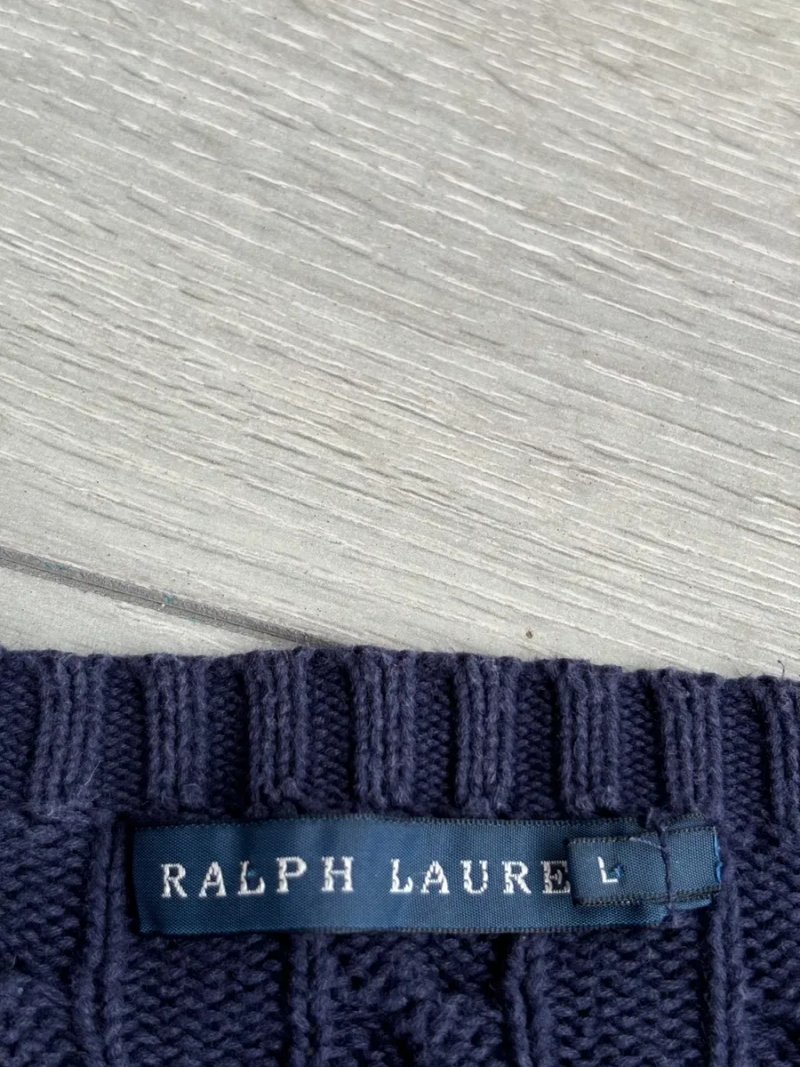 В'язаний Светр Ральф Лорен Вінтаж Ralph Lauren Vintage Size L Л Розмір Чоловічий Брендовий Свитер Кофта Косичка Світшот Кейбл-ніт Джемпер Оригінал — фото 6