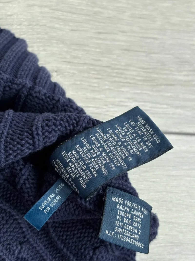 В'язаний Светр Ральф Лорен Вінтаж Ralph Lauren Vintage Size L Л Розмір Чоловічий Брендовий Свитер Кофта Косичка Світшот Кейбл-ніт Джемпер Оригінал — фото 8