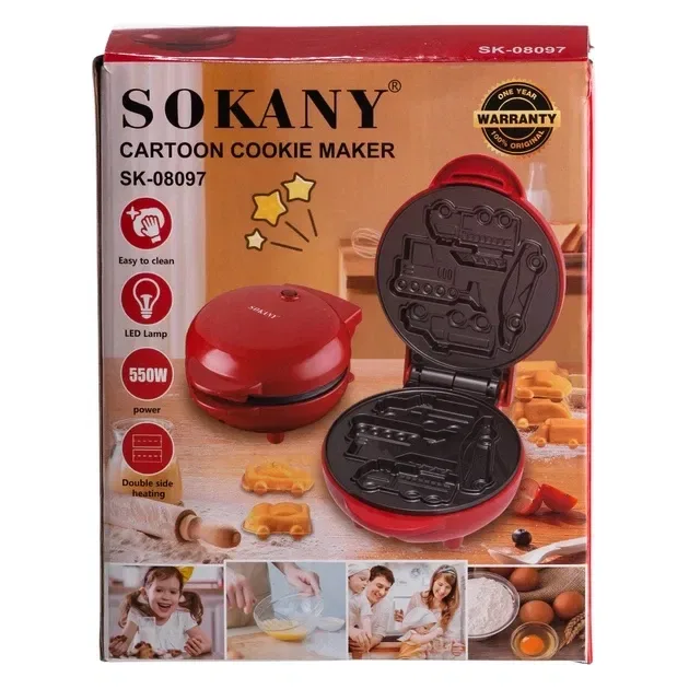 Вафельниця-кексниця Sokany SK-08097 Машинки 550 Вт — фото 6