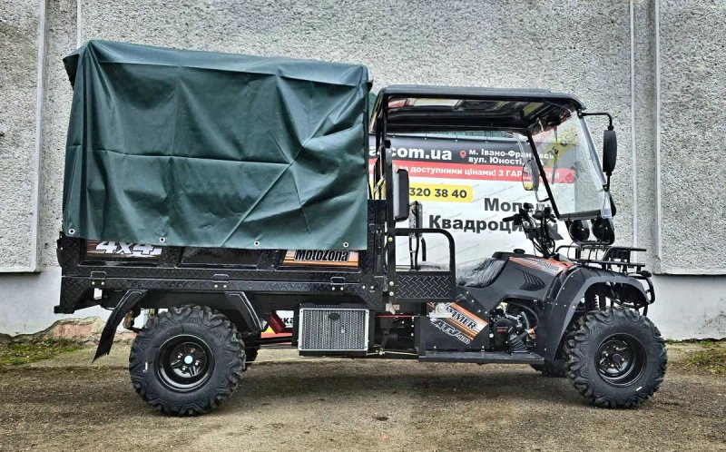 Вантажний квадроцикл Hummer 400cc Cargo (4x4) з кабіною та самоскидом! самий досконалий! H+L — фото 6