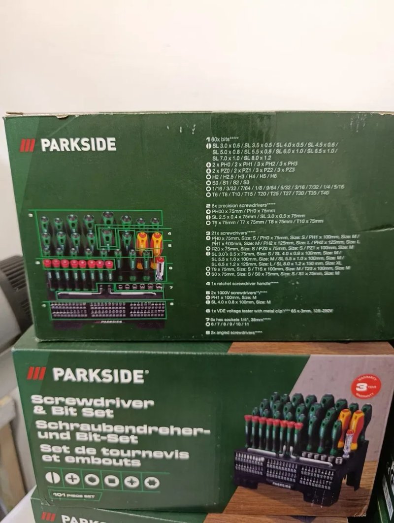 Великий набір викруток та біт 101шт Parkside, викрутки парксайд 101шт, набір викруток і біт parkside 101од — фото 5