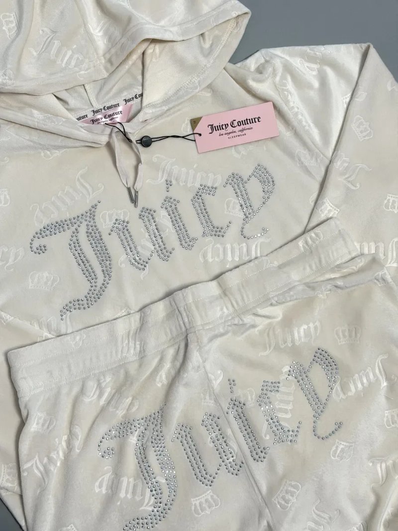 Велюровий домашній костюм Juicy Couture новий оригінал кофта худі і штани, футболка і шорти М — фото 3