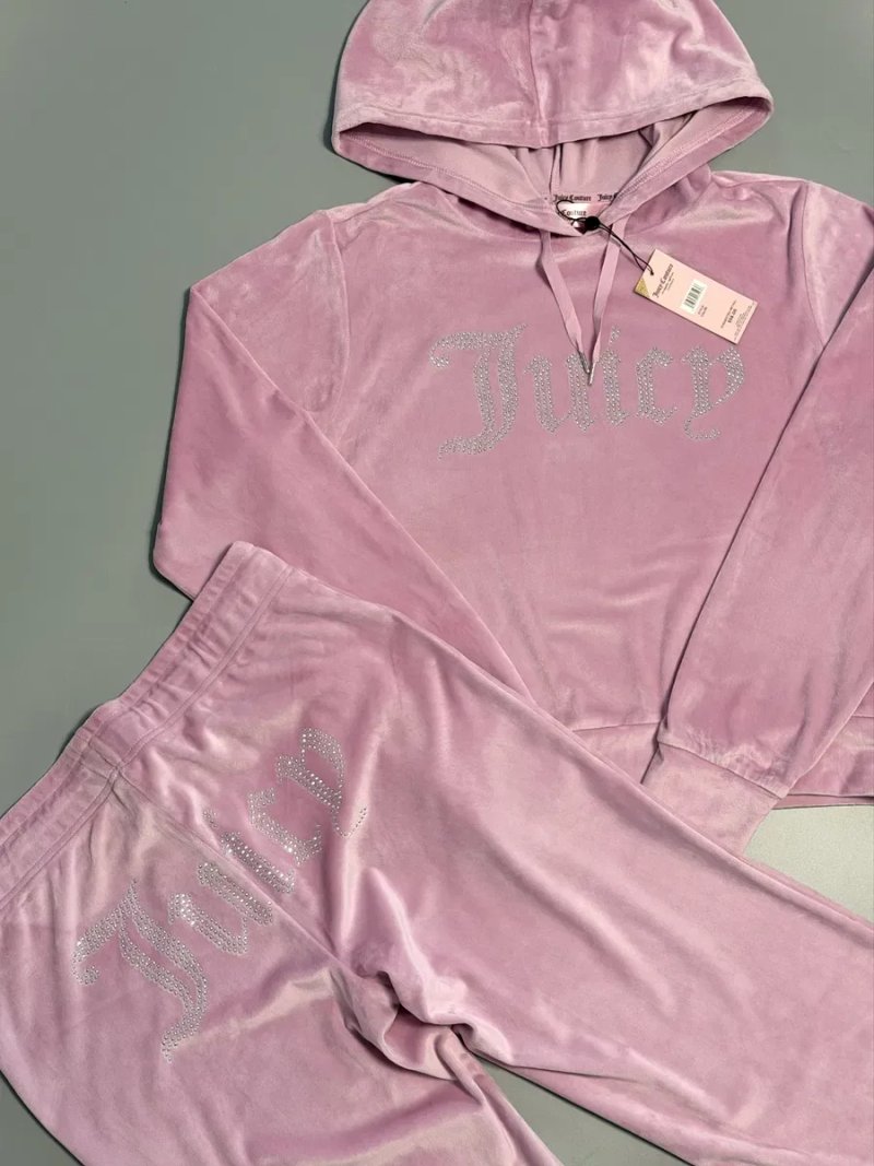 Велюровий домашній костюм Juicy Couture новий оригінал кофта худі і штани, футболка і шорти М — фото 6