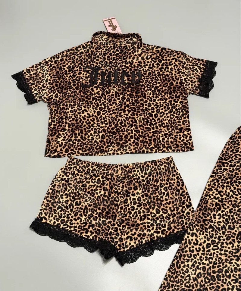 Велюровий костюм, домашній комплект трійка Juicy Couture новий оригінал S, M леопард — фото 2