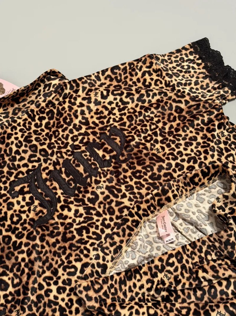 Велюровий костюм, домашній комплект трійка Juicy Couture новий оригінал S, M леопард — фото 6