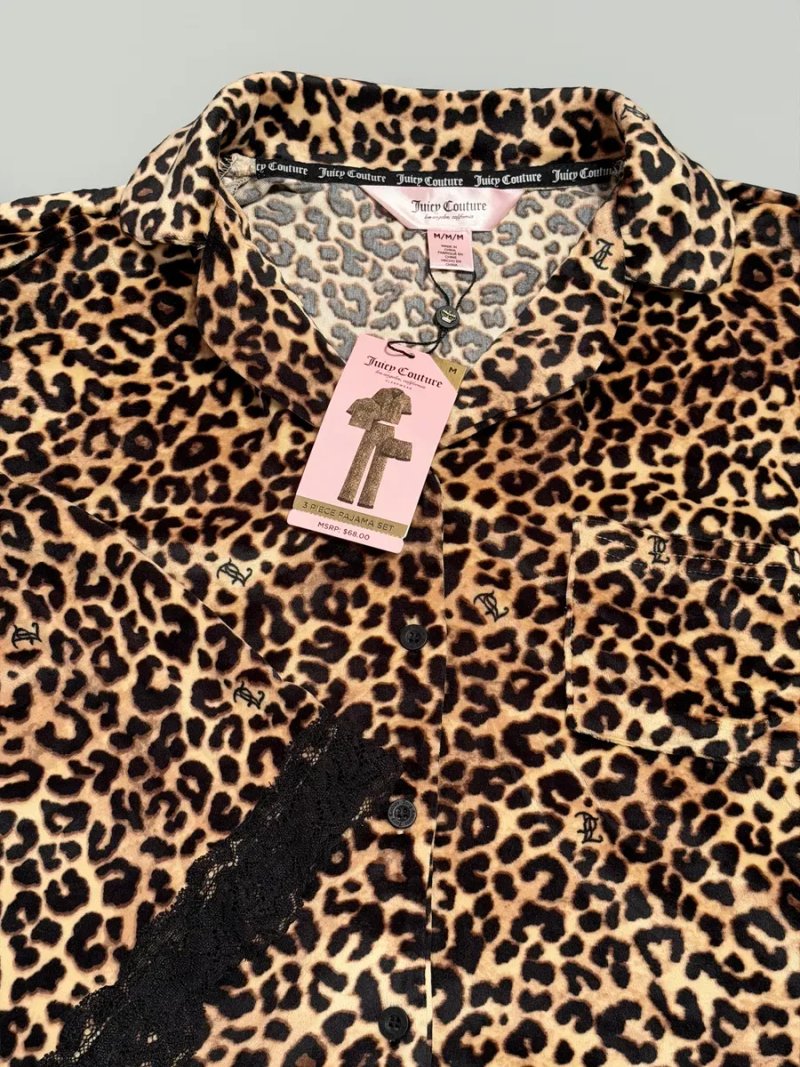 Велюровий костюм, домашній комплект трійка Juicy Couture новий оригінал S, M леопард — фото 7