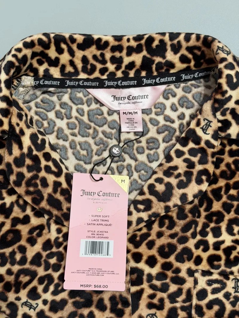 Велюровий костюм, домашній комплект трійка Juicy Couture новий оригінал S, M леопард — фото 8