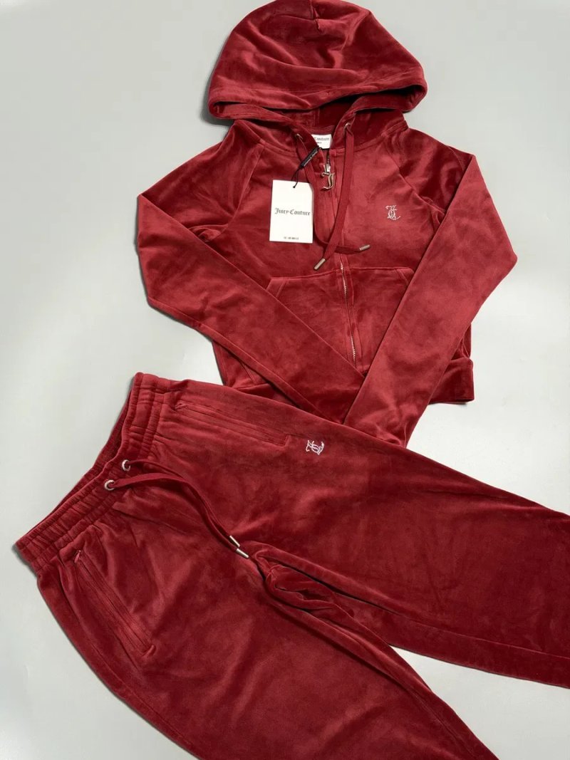 Велюровий костюм Juicy Couture новий оригінал червоний XXS, штани джогери — фото 3