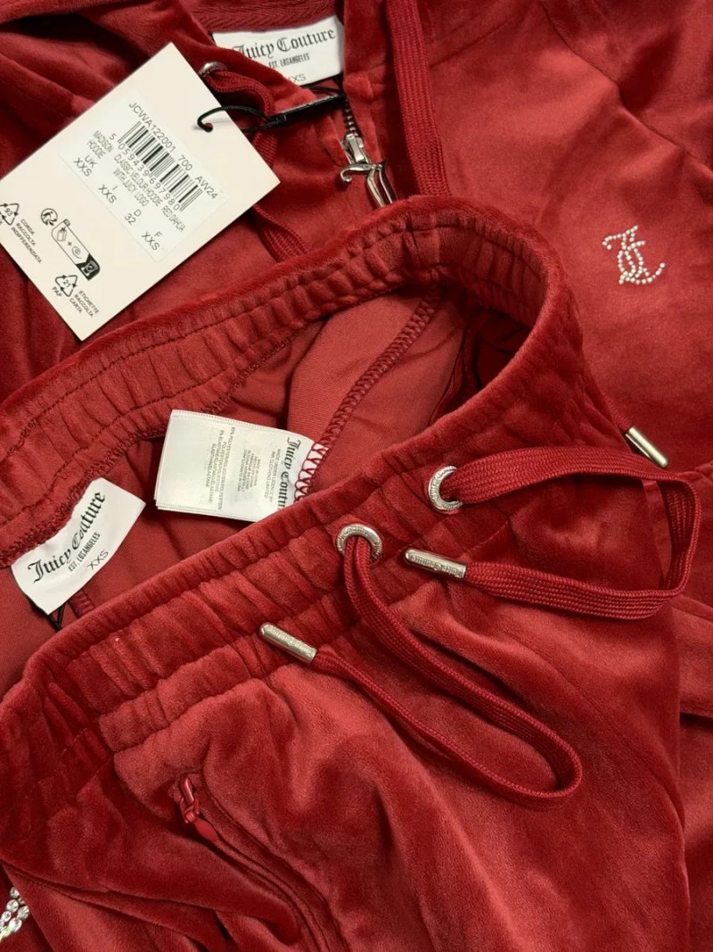 Велюровий костюм Juicy Couture новий оригінал червоний XXS, штани джогери — фото 5