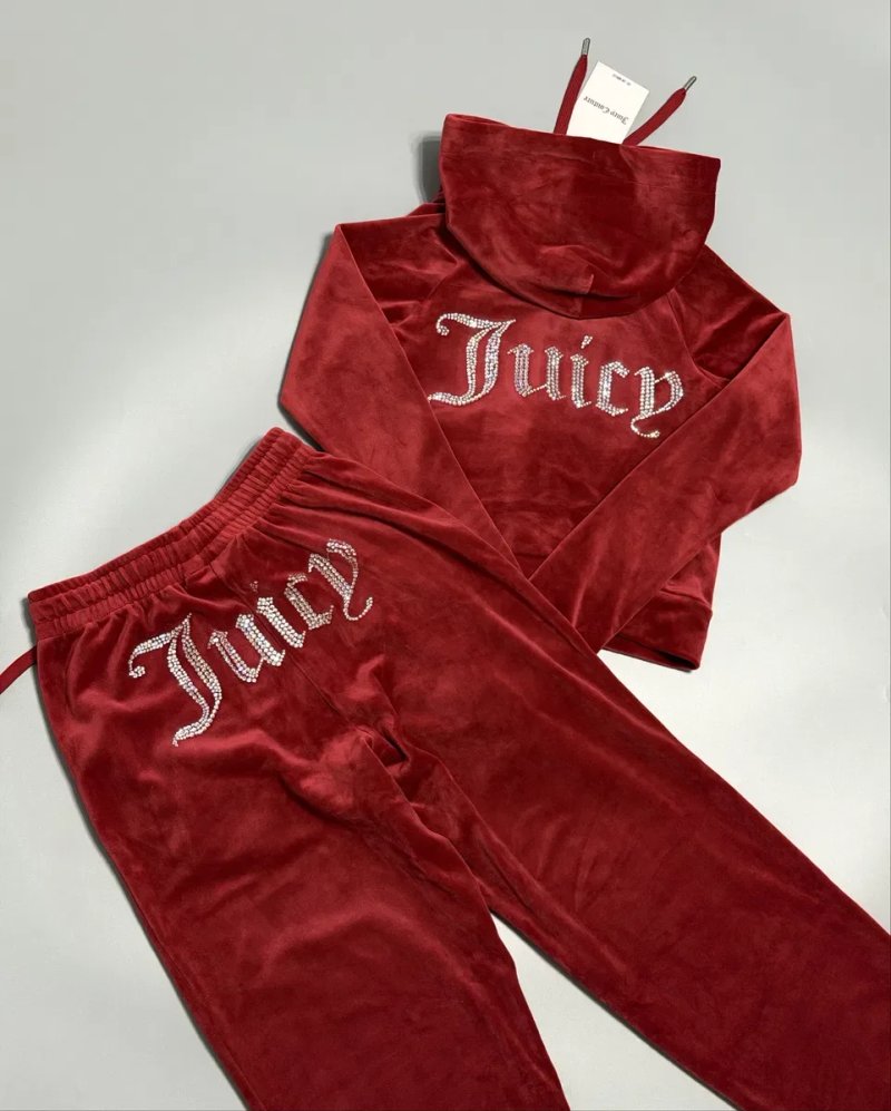Велюровий костюм Juicy Couture новий оригінал червоний XXS, штани джогери — фото 6