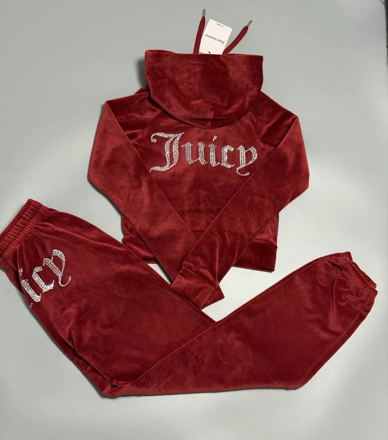 Велюровий костюм Juicy Couture новий оригінал червоний XXS, штани джогери — фото 8