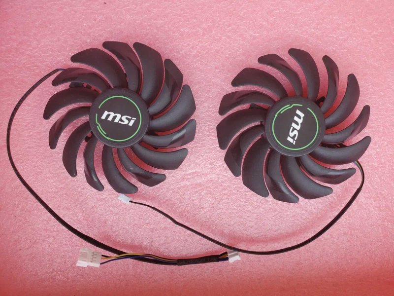 Вентилятор PowerLogic для MSI PLD09210S12HH (PLD09210B12HH) 86 мм 2шт — фото 3