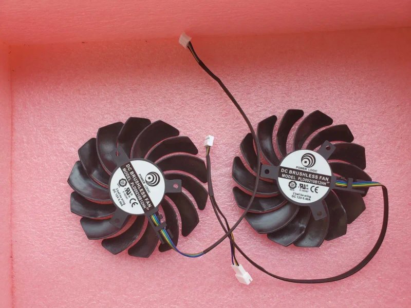 Вентилятор PowerLogic для MSI PLD09210S12HH (PLD09210B12HH) 86 мм 2шт — фото 4