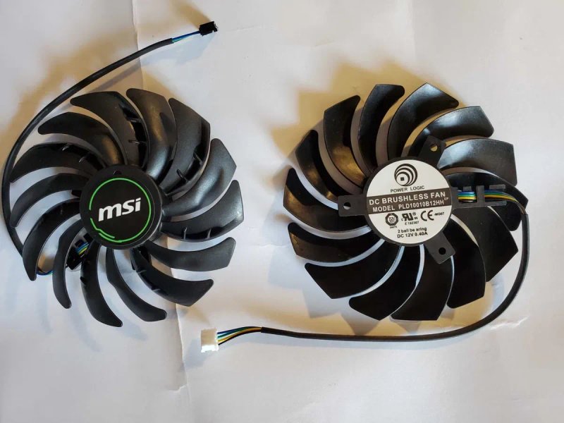Вентилятор PowerLogic для MSI PLD09210S12HH (PLD09210B12HH) 86 мм 2шт — фото 6