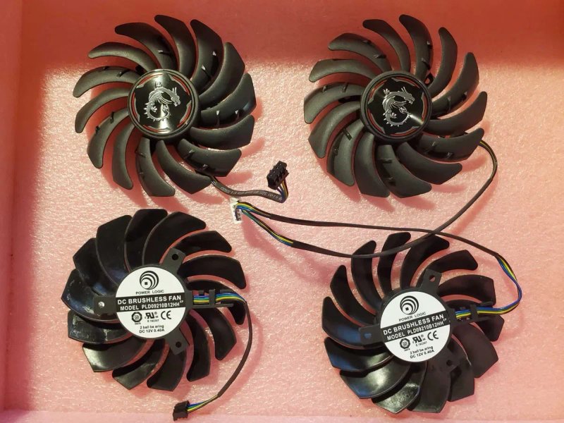 Вентилятор PowerLogic для MSI PLD09210S12HH (PLD09210B12HH) 86 мм 2шт — фото 7