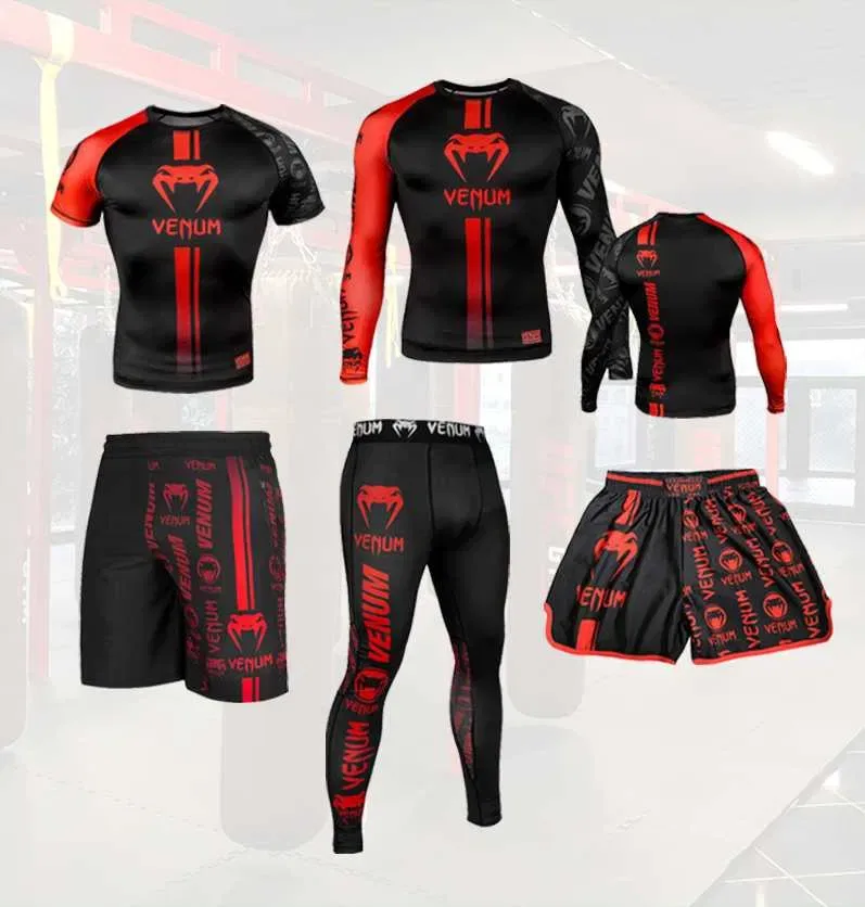 Venum Комплект 3 в 1 Logos Dark рашгард, футболка, шорты, леггинсы! — фото 4