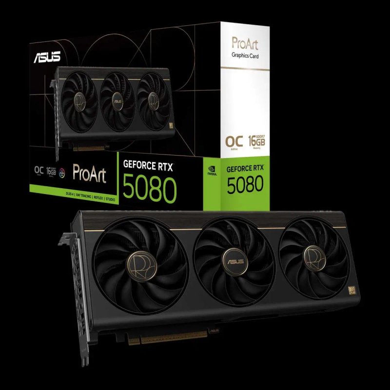 Відеокарта ASUS GeForce RTX 5080 ProArt OC 16GB GDDR7 DLSS4 (PROART-RTX5080-O16G) EU Нова!Магазин!Гарантія!Львів 16384MB асус/відяха/New/Graphics Card — фото 2