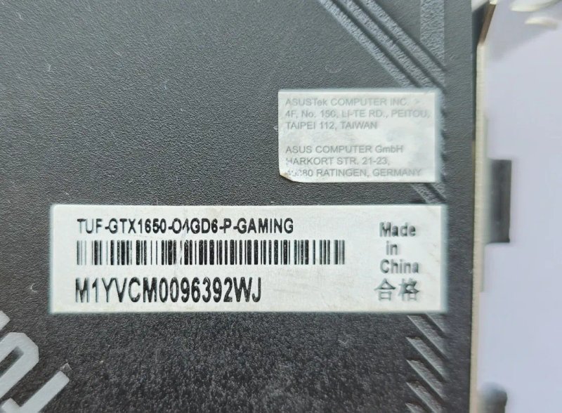 Відеокарта ASUS TUF GAMING GTX 1650 4Gb GDDR6 Nvidia Geforce — фото 6