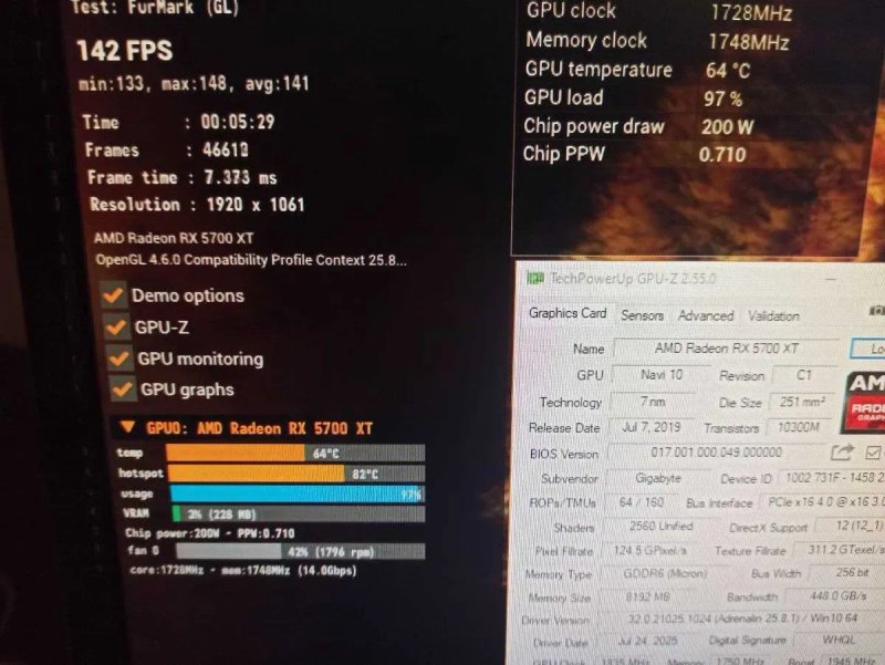Відеокарта Gigabyte RX 5700 XT Gaming OC 8GB — фото 5