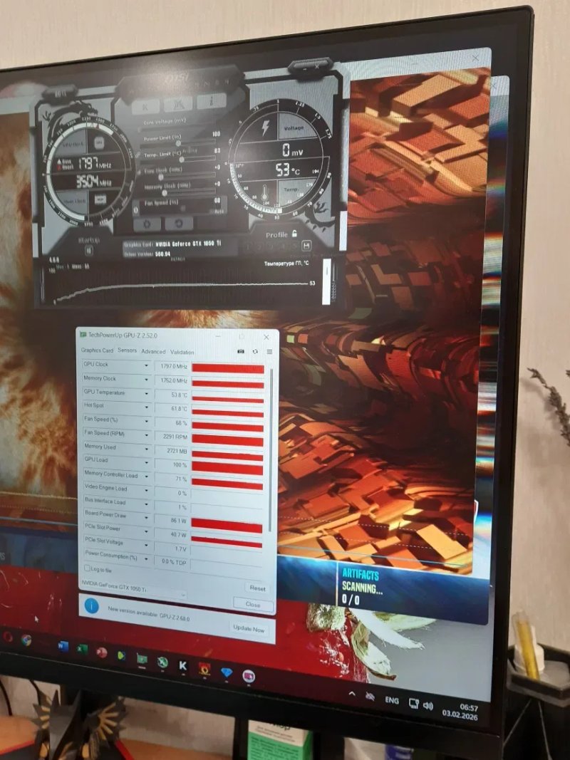 Видеокарта MSI GTX GAMING 1050 Ti 4GB КАК НОВАЯ! пломба и другие — фото 5