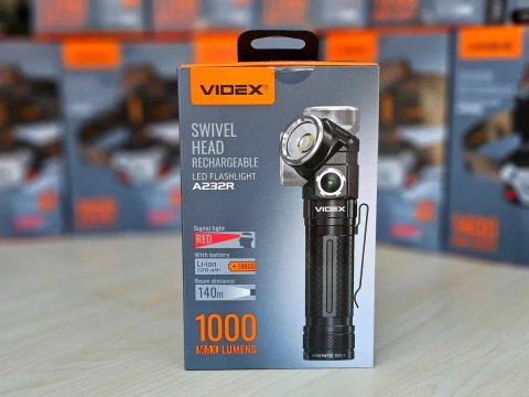 VIDEX A232R - 3р ГАРАНТІЇ. Якісний акумуляторний ліхтарик з червоним світлом. Відекс 232 налобний та ручний ліхтар з магнітом, для військових; Фонарік